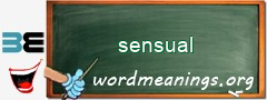 WordMeaning blackboard for sensual